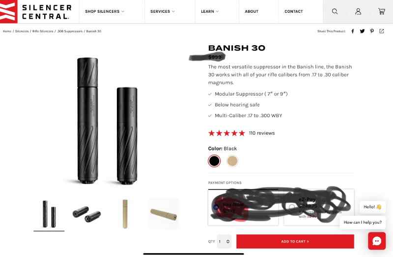 Banished 30 Silencer NEW - OPEN PARTIAL TRADE 