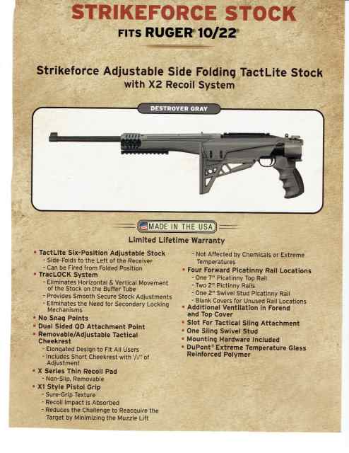 10-22 ATI Strikeforce stock