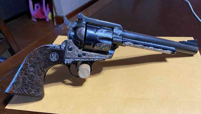 Engraved Ruger Blackhawk - 357 Magnum