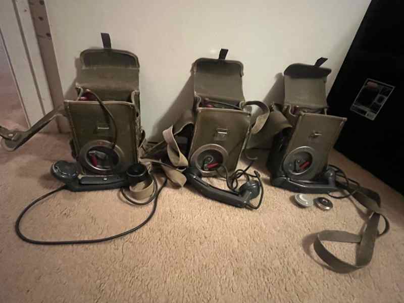 Lot of 3 Swiss FTf 50 Field Phones