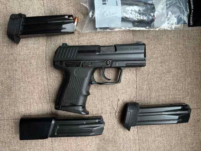 HK P2000SK 9mm LEM 3 Mags + Holster Reduced