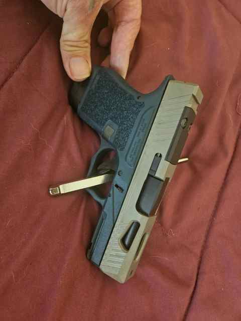 New Custom Teal and Tungsten Glock 43 PF9SS Ported