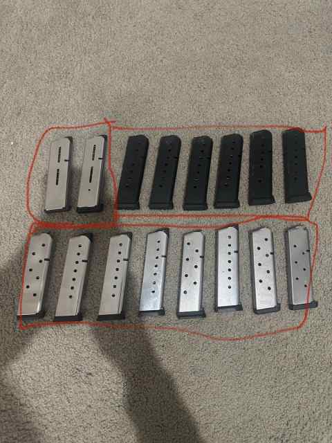 16 count of 1911 mags 8 round .45 acp