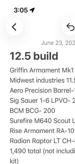12.5 AR Build