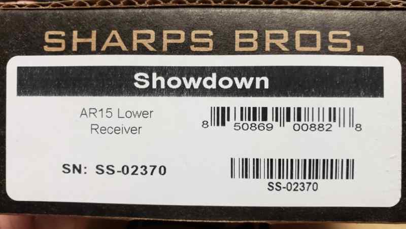 IN STOCK! NEW SHARPS BROS SHOWDOWN BILLET AR-15 LO