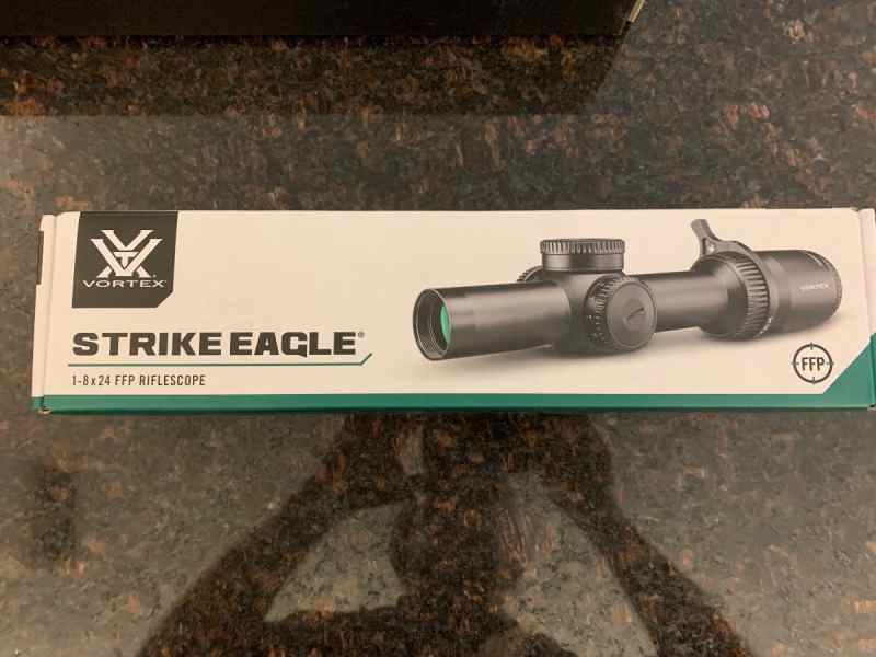 Vortex Strike Eagle 1-8x24 optic scope, not opened