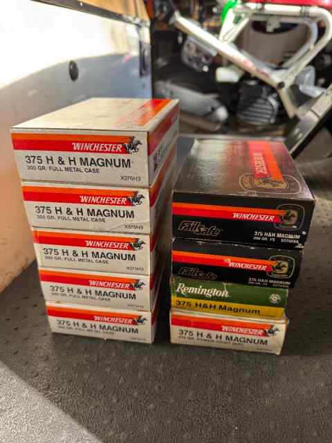 .375 H&amp;H Magnum Ammo – 163 Rounds + Brass