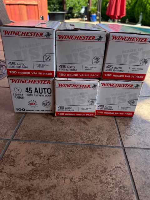 WINCHESTER USA 230G FMJ 45ACP