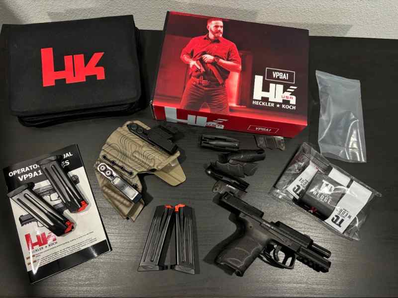 HK Vp9a1K Like New w/Holster and Additional Mags