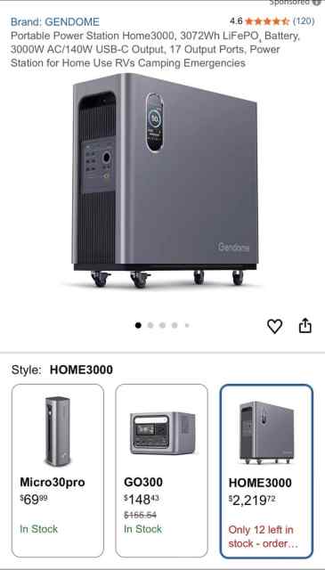  Brand new Gendome home 3000 power station