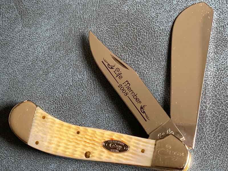 2008CASE XX CCC LIFE MEMBER LARGE SADDLEHORN KNIFE